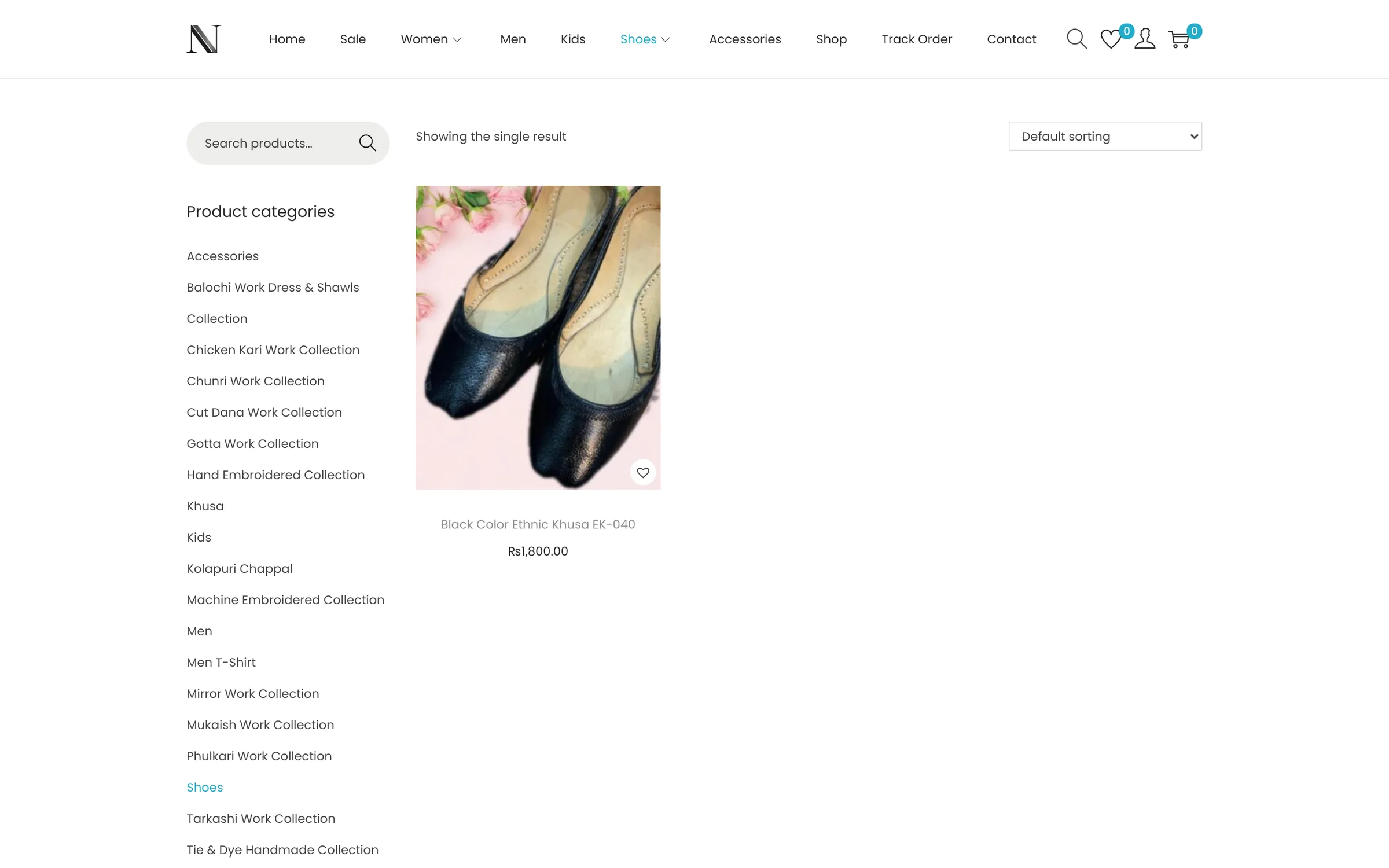 Shoes category
