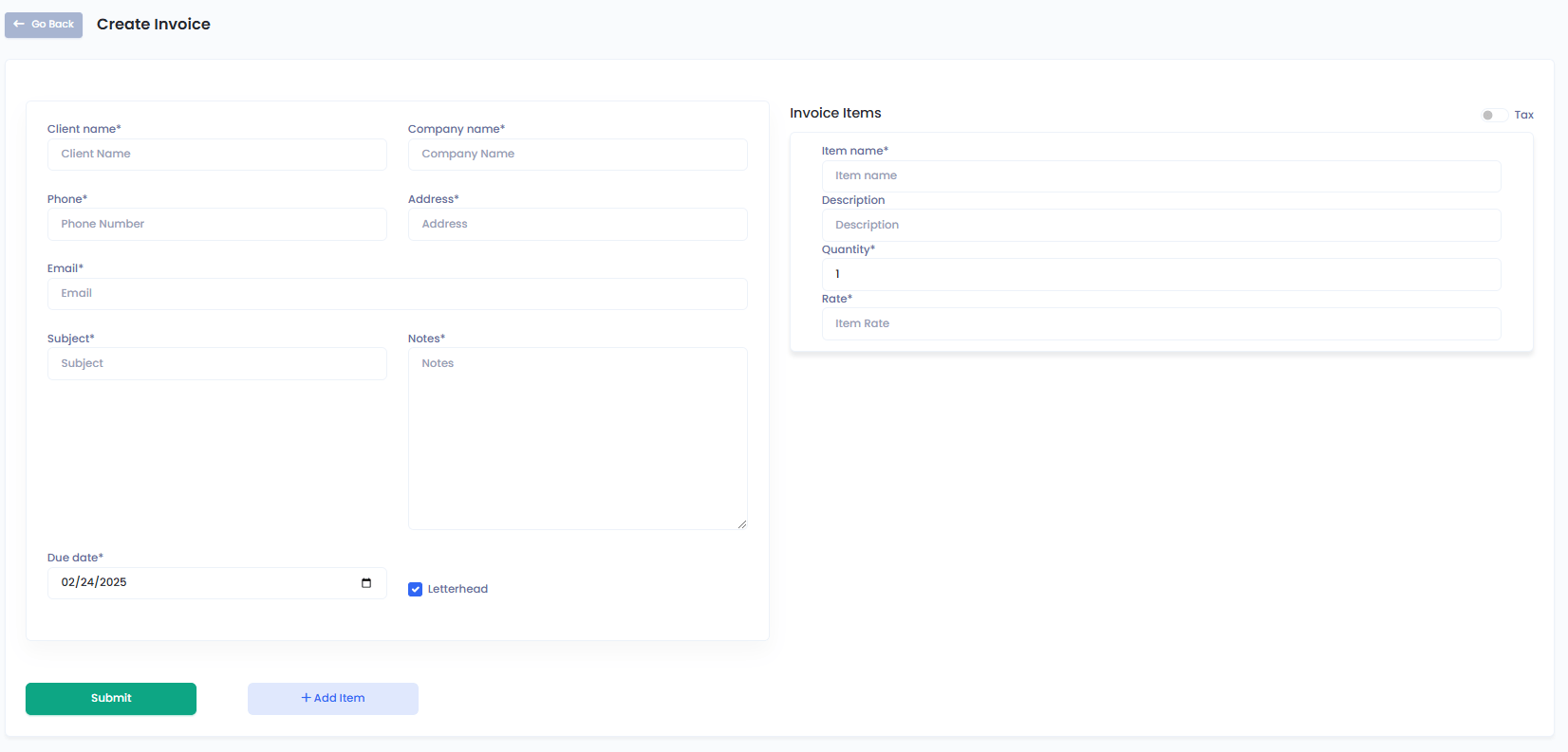 Invoice Details