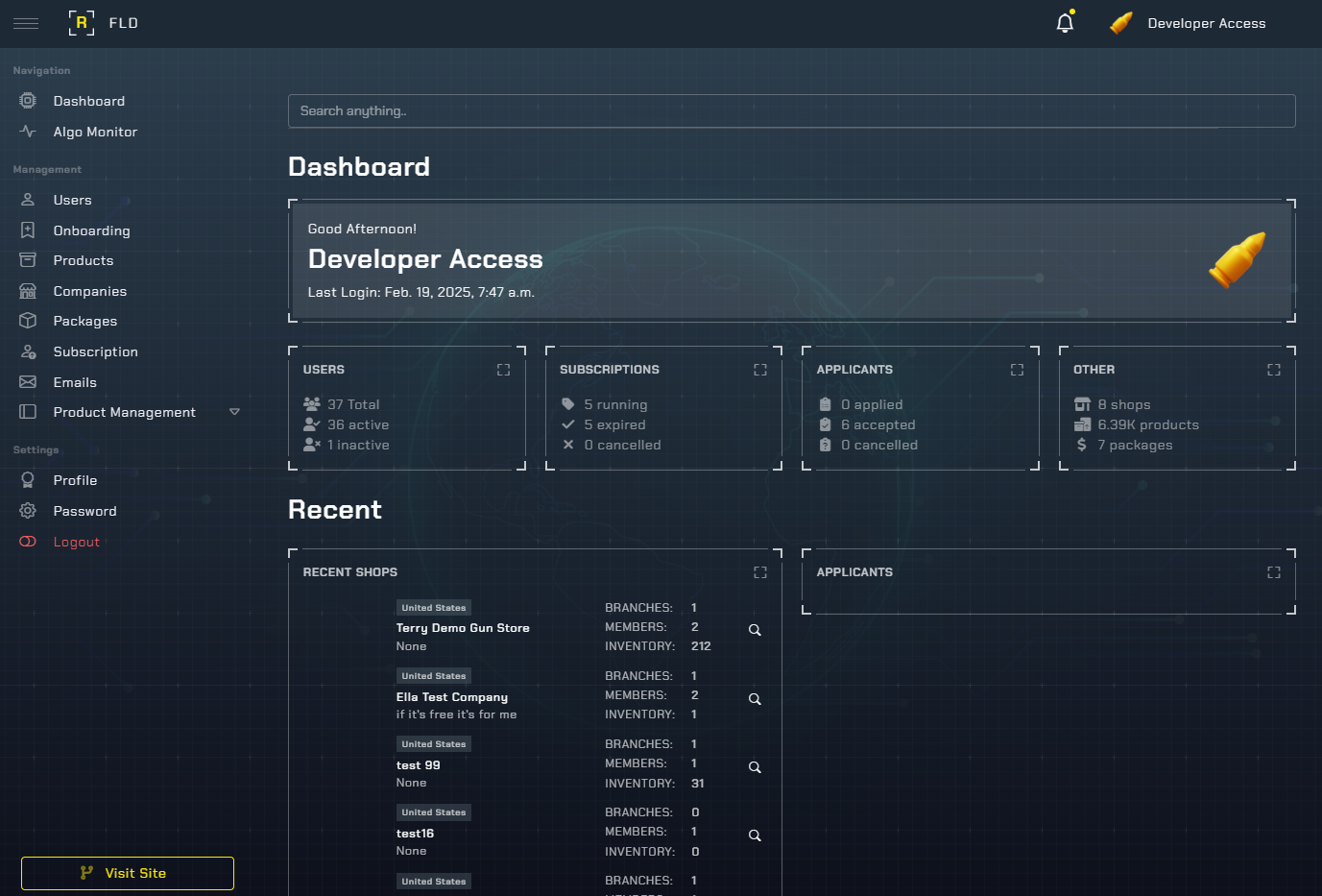 Admin Overview