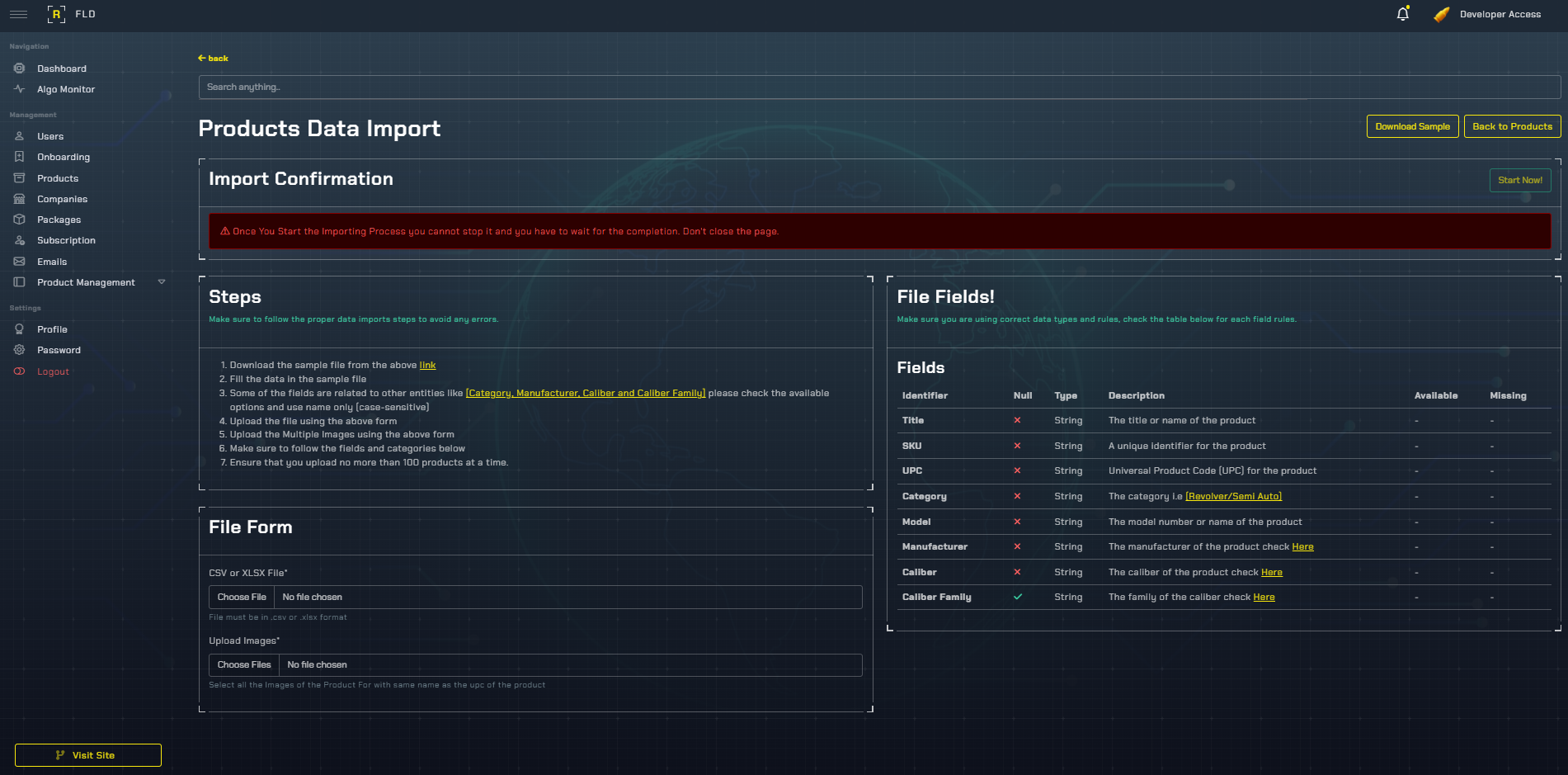 Firearm Data Import