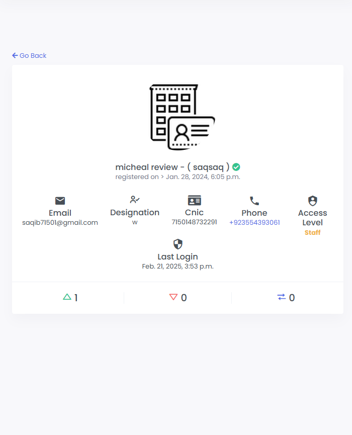 User Details